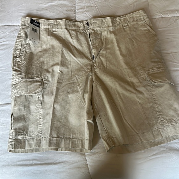 Chaps Shorts Nwtchaps Cargo Shorts Mens Size 42 Light Tan Stone Buttons Zipper Poshmark